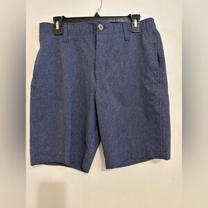 Under Armour like new Blue  Flat Front Shorts Size 32. SP